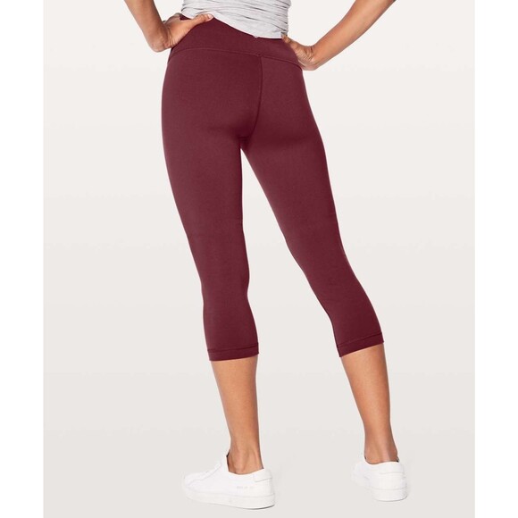 Lululemon Wunder Under Crop (Hi-Rise) 21" Deep Luxe W6AG0S Women's Size 4 - Picture 3 of 10